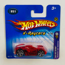 2005 Hot Wheels X-Raycers First Editions Ferrari 360 Modena 051 rojo claro transparente PR5 base ZAMAC Primera Edición
