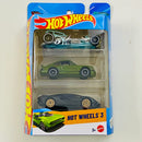 2025 Hot Wheels Multipack Exclusive 3 Pack Set de 3 - Street Creeper, Porsche 911 Carrera RS 2.7 y Lamborghini Sian FKP 37