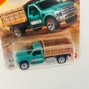2026 Matchbox MBX Construction Ford F-350 Stake Bed Truck verde con Plataforma Móvil