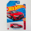 2025 Hot Wheels Then and Now 2018 Honda Civic Type R rojo 10SP