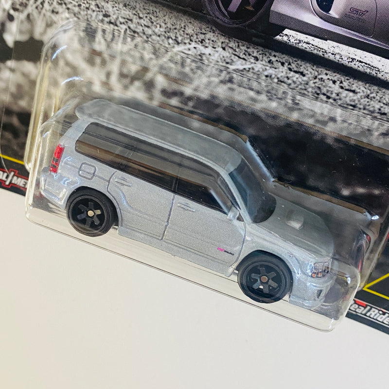 2025 Hot Wheels Premium Car Culture Fast Wagons Subaru Forester STI plata metálico Llantas de Goma RR - Detalle Tarjeta