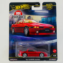 2025 Hot Wheels Premium Car Culture Ronin Run II 89 Toyota Supra rojo Llantas de Goma RR