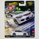 2025 Hot Wheels Premium Car Culture Ronin Run II 07 Honda Civic Type R blanco Llantas de Goma RR