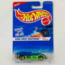 1996 Hot Wheels First Editions Road Rocket verde LW base ZAMAC Primera Edición