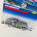1999 Hot Wheels 63 Corvette Chevrolet plata metálico 5DOT