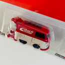 2023 Hot Wheels Premium Pop Culture Speed Shop Eibach Volkswagen Kool Kombi rojo con blanco Llantas de Goma RR