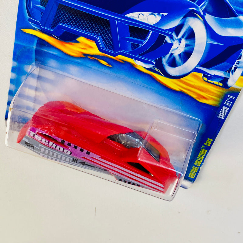 2000 Hot Wheels Virtual Collection Shadow Jet II 153 rojo 5DOT base ZAMAC