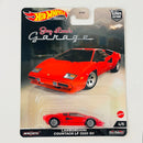 2022 Hot Wheels Premium Car Culture Jay Leno's Garage Lamborghini Countach LP 5000 QV rojo Llantas de Goma RR