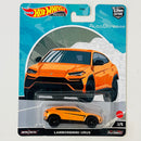 2022 Hot Wheels Premium Car Culture AutoStrasse Lamborghini Urus naranja Llantas de Goma RR