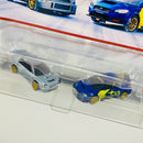 2023 Hot Wheels Premium Car Culture Subaru 2 Pack Set de 2 - Subaru Impreza WRX y 16 Subaru WRX STI con Llantas de Goma RR
