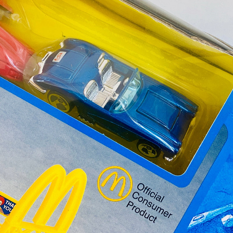 1997 Hot Wheels McDonalds Playset Sto & Go Restaurant Drive Thru incluye Camión Hauler Truck Very Big Mac y 58 Corvette Coupe Chevrolet