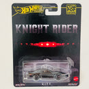 2025 Hot Wheels Premium Pop Culture Knight Rider K.I.T.T. negro KITT El Auto Fantástico Llantas de Goma RR