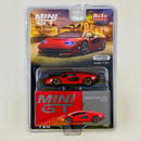 2024 Mini GT MiJo Exclusives 1:64 Limited Edition 1/5,400 Lamborghini Countach LPI 800-4 Rosso Mars rojo Llantas de Goma