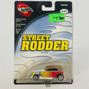 2003 Hot Wheels 100% Preferred Street Rodder 1930 Ford Phaeton Model A blanco Llantas de Goma RR base ZAMAC