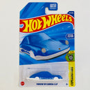 2025 Hot Wheels Experimotors Porsche 911 Carrera Clip azul - Llavero