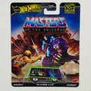 2025 Hot Wheels Premium Pop Culture Masters of the Universe He-Man 66 Dodge A100 verde Llantas de Goma RR base ZAMAC