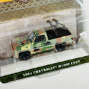 2022 Greenlight Battalion 64 Series 3 1984 Chevrolet M1009 CUCV verde camuflado Llantas de Goma