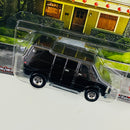 2025 Hot Wheels Premium Pop Culture Old School 1979 Dodge Ram Van negro Llantas de Goma RR base ZAMAC Primera Edición