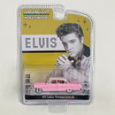 2024 Greenlight Hollywood Elvis Presley 1955 Cadillac Fleetwood Series 60 rosado Llantas de Goma