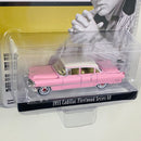 2024 Greenlight Hollywood Elvis Presley 1955 Cadillac Fleetwood Series 60 rosado Llantas de Goma