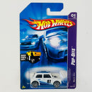 2007 Hot Wheels Pop-Offs Morris Mini Cooper blanco 10SP base ZAMAC