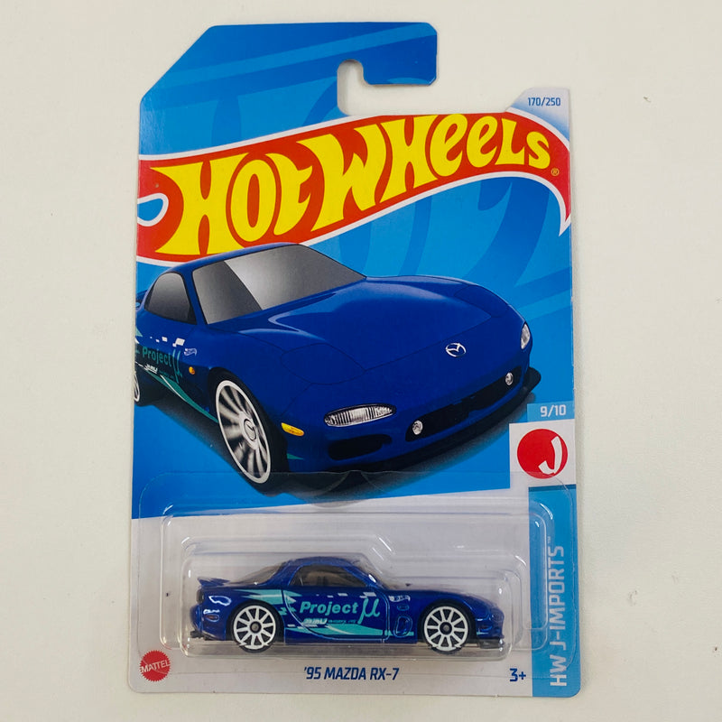 2024 Hot Wheels HW J-Imports 95 Mazda RX-7 azul 10SP