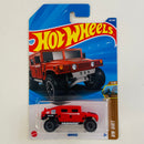 2025 Hot Wheels HW Dirt Hummer Humvee rojo BLOR base ZAMAC
