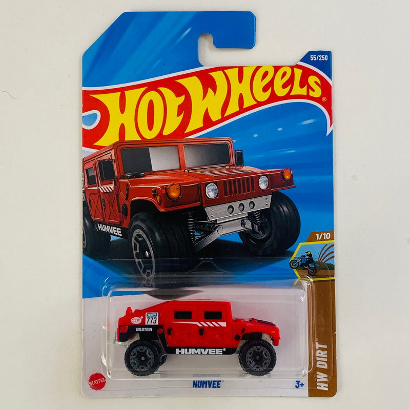 2025 Hot Wheels HW Dirt Hummer Humvee rojo BLOR base ZAMAC