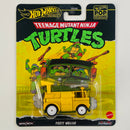 2024 Hot Wheels Premium Pop Culture Teenage Mutant Ninja Turtles Tortugas Ninja TMNT Party Wagon amarillo Llantas de Goma RR