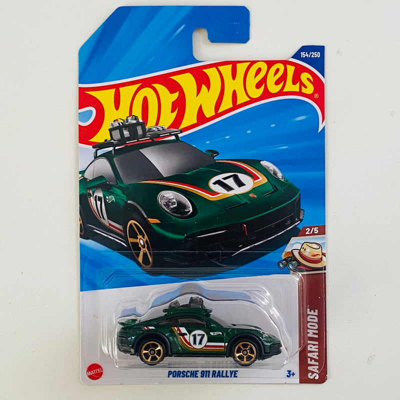 2025 Hot Wheels Safari Mode Porsche 911 Rallye verde MC5 - Básico del STH