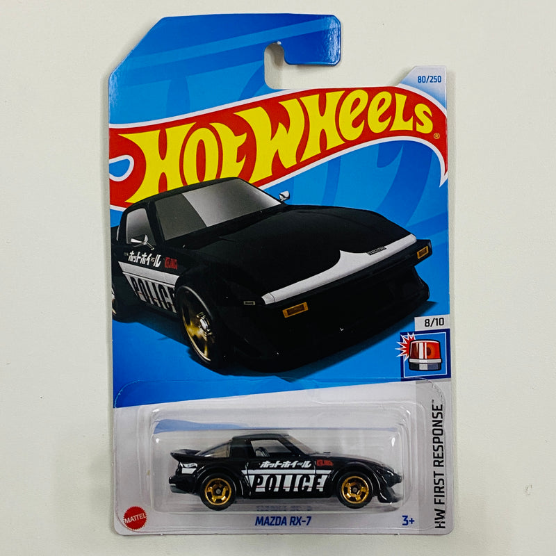 2024 Hot Wheels HW First Response Mazda RX-7 negro policial RSW