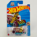 2025 Hot Wheels Treasure Hunt HW Celebration Racers Birthday Burner blanco 5SP