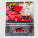 2024 Hot Wheels Premium Car Culture Japan Historics 4 73 Honda Civic Custom rojo Llantas de Goma RR