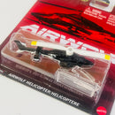 2025 Hot Wheels Premium Pop Culture Airwolf Helicopter negro Base Metal Primera Edición