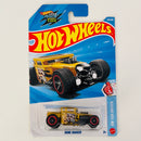 2026 Hot Wheels HW Fan Driven Bone Shaker dorado metálico con flamas 5SP