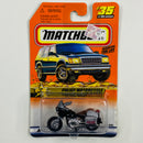 1999 Matchbox Law & Order Police Motorcycle Harley Davidson negro Primera Edición