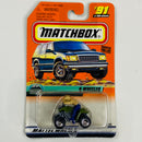1999 Matchbox Mountain Cruisers 4 Wheeler verde oliva con Piloto Primera Edición
