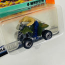 1999 Matchbox Mountain Cruisers 4 Wheeler verde oliva con Piloto Primera Edición