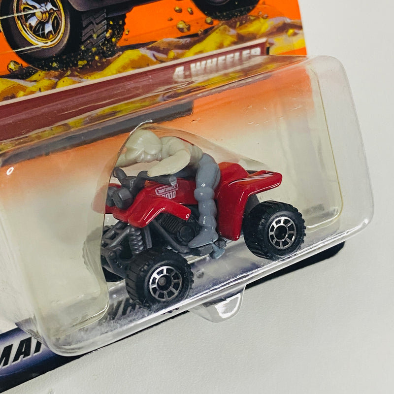 2000 Matchbox CHASE de Edición Limitada Great Outdoors 4 Wheeler rojo con Piloto