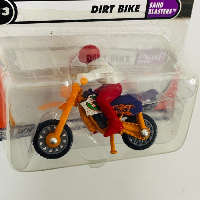 2001 Matchbox Sand Blasters Dirt Bike naranja con Piloto