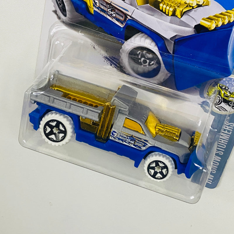 2017 Hot Wheels Treasure Hunt HW Snow Stormers So Plowed gris con azul 5SP