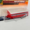2000 Matchbox CHASE de Edición Limitada Great Outdoors Pop Up Camper rojo con blanco Primera Edición