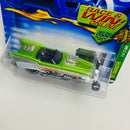 2002 Hot Wheels Treasure Hunt Chevrolet 57 Roadster verde metálico Llantas de Goma RR base ZAMAC