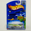 2002 Hot Wheels Treasure Hunt Factory Sealed Chevrolet 57 Roadster verde metálico Llantas de Goma RR base ZAMAC