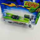 2002 Hot Wheels Treasure Hunt Factory Sealed Chevrolet 57 Roadster verde metálico Llantas de Goma RR base ZAMAC
