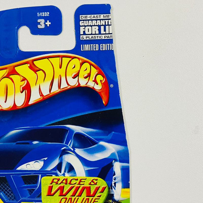 2002 Hot Wheels Treasure Hunt Anglia Panel Ford rojo metálico Llantas de Goma RR - Detalle en Tarjeta