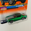 1998 Matchbox Classic Decades 71 Camaro Chevrolet verde metálico Primera Edición
