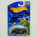 2002 Hot Wheels Treasure Hunt Factory Sealed Fat Fendered 40 Ford negro Llantas de Goma RR base ZAMAC