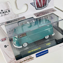 2017 M2 Machines Auto-Thentics Limited Edition 1/5,380 Volkswagen 1960 VW Delivery Van VW04 verde azulado Llantas de Goma