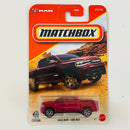 2026 Matchbox MBX Adventure 2025 Dodge Ram 1500 REV rojo metalico